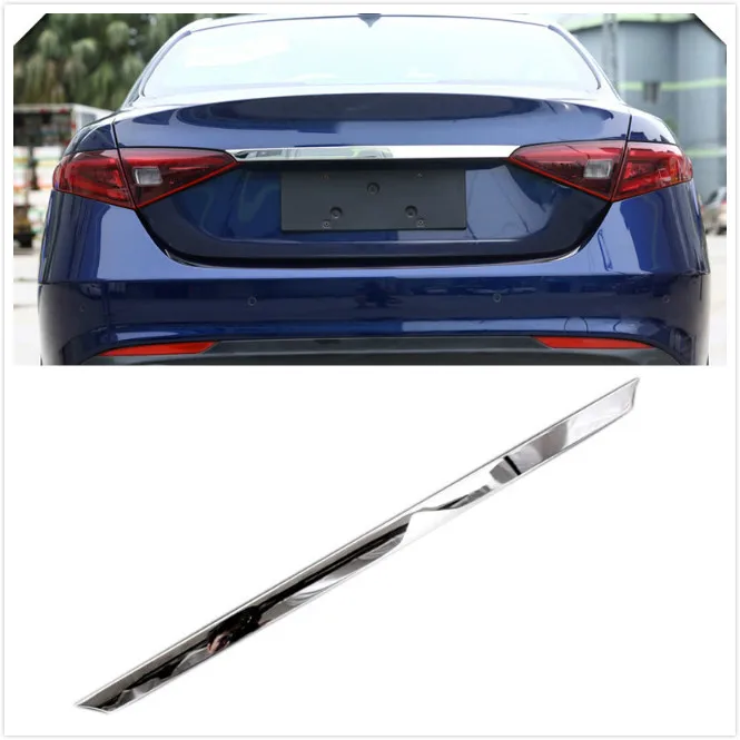 

For Alfa Romeo Giulia 2017 2018 Accessories Rear Trunk Door Center Molding Tail gate Strip Garnish Stainless Steel Styling