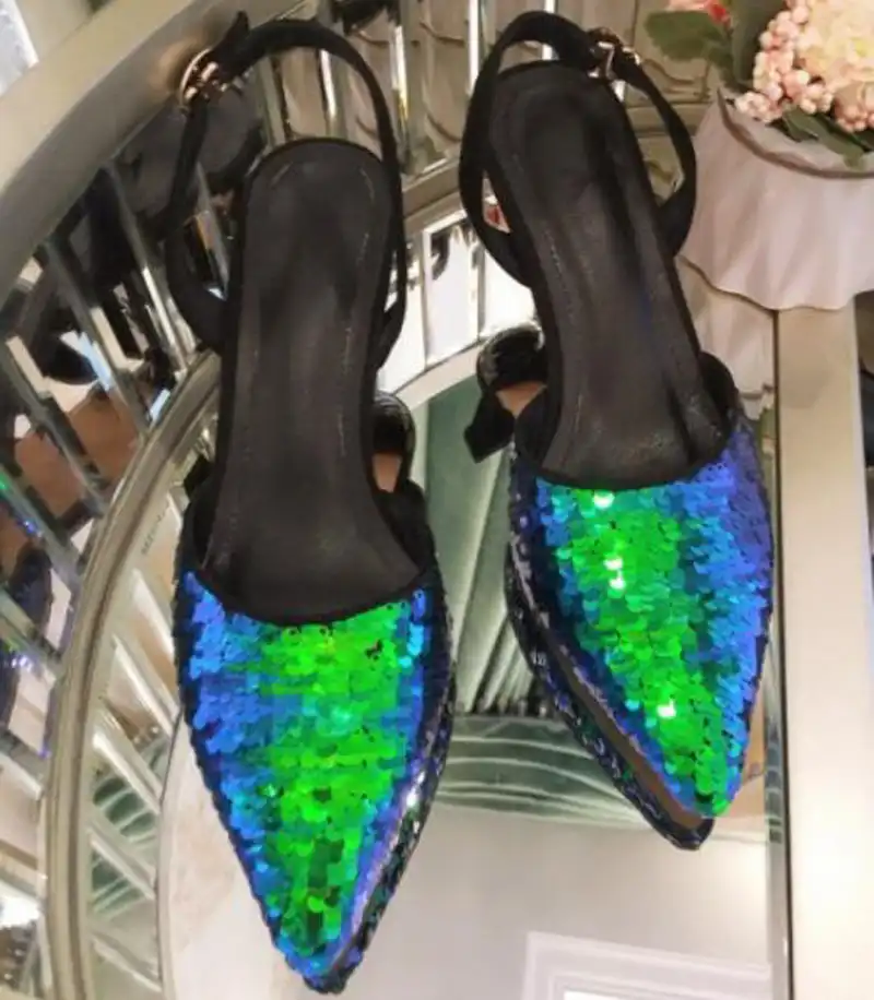 peacock green heels