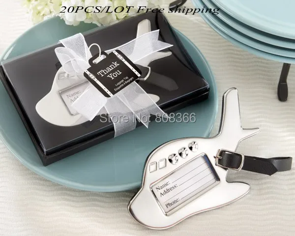 20 Pieces Lot Wedding Favor Travel Themed Airplane Luggage Tag 20 Pieces Lot Wedding Favor Travel Themed Airplane Luggage Tag Gift For Guests Party Decoration Bridal Shower In Favors From Home