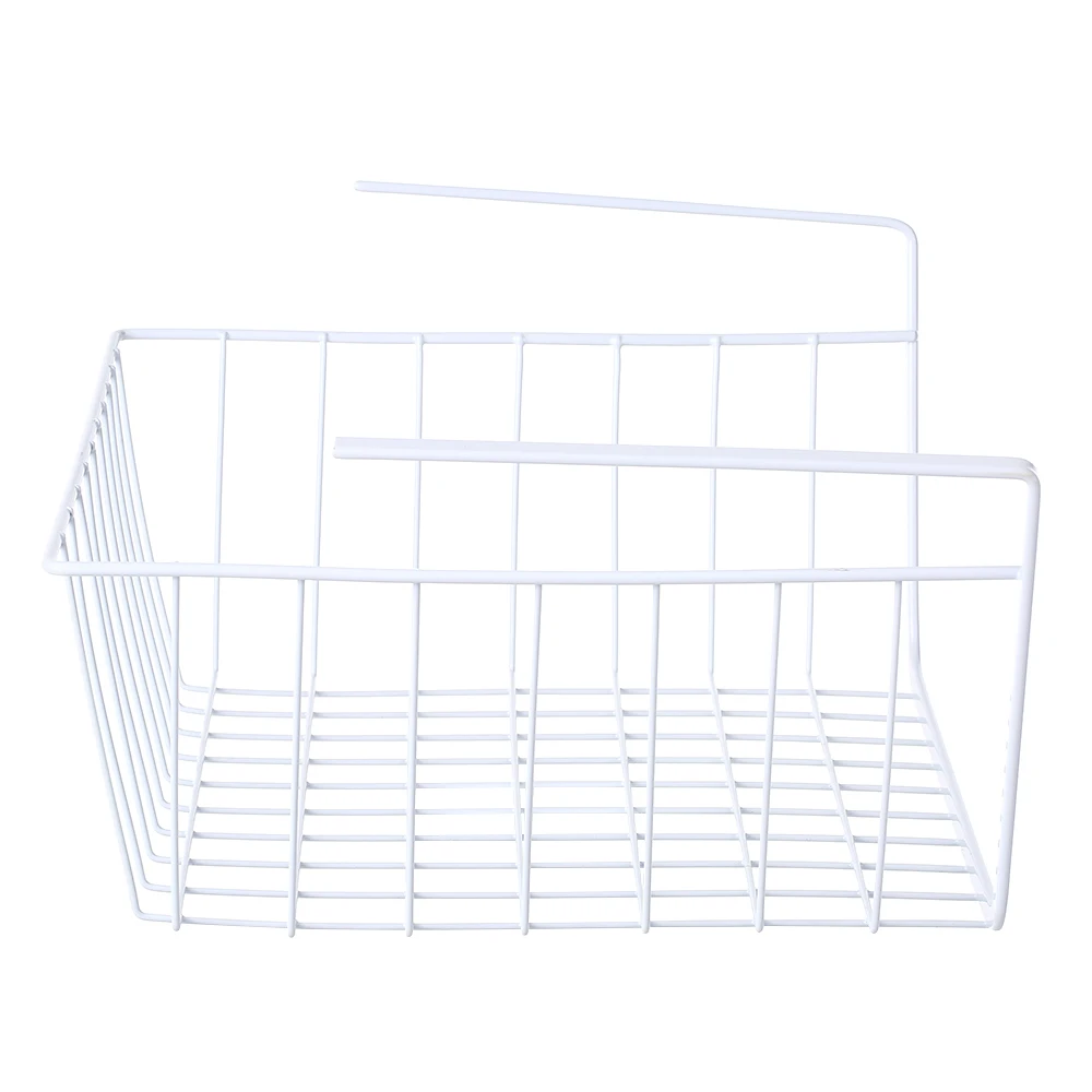 Hanging Storage Basket Metal Wire Under Shelf Cabinet Organizer Holder for Bookshelf Kitchen Closet Office Desk Cupboard