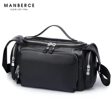 MANBERCE Brand Handbag Genuine Leather Men Shoulder Bags Briefcases Tote Bag Casual Business Men s Messenger