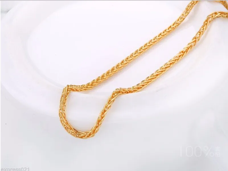 Модный браслет из чистого 999 24K желтого золота/пшеничное звено цепочки в виде браслета/3,59 г
