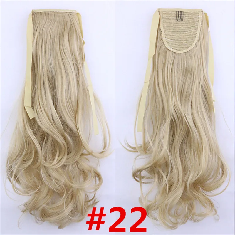 Feibin галстук на хвост химическое наращивание волос хвост шиньон длинные прямые синтетические волосы Для женщин волосы 24 дюйма B42