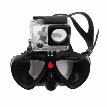

Adult Diving Masks Scuba Snorkeling Swimming Tempered Glass Goggles Full Dry Tube Snorkeling Mask Full Dry Silicone for Gopro