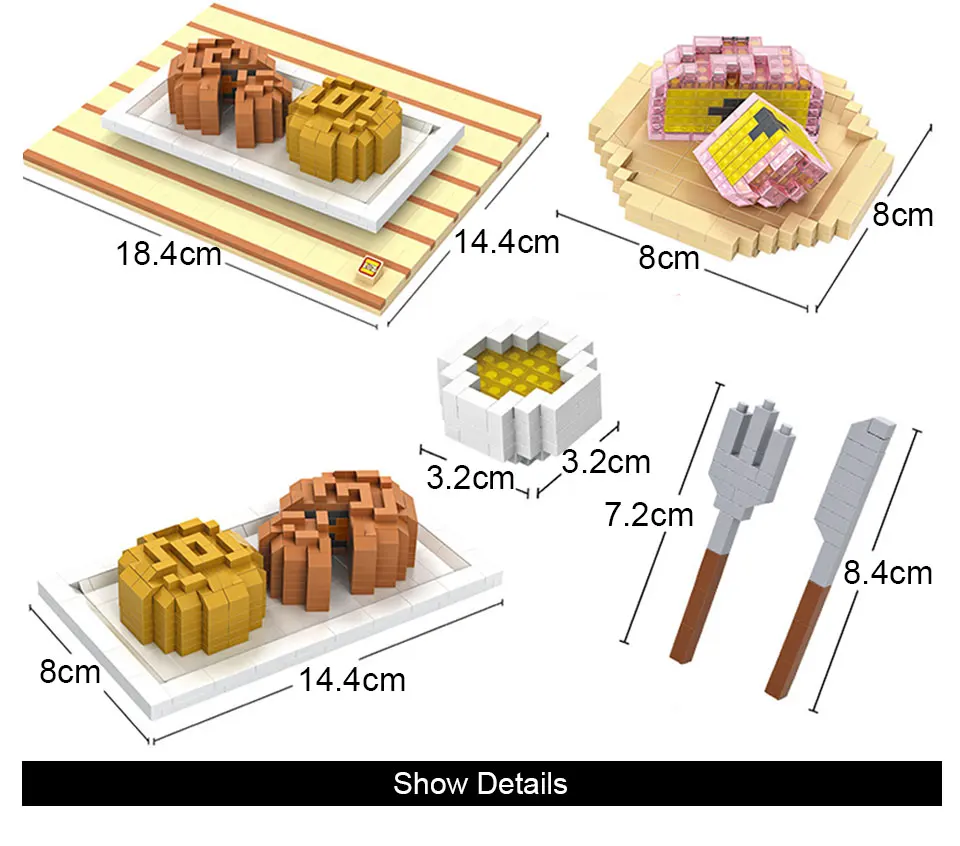 LOZ, алмазные блоки, фаст-фуд, луна, торт, суши, набор, еда, Мини Строительные блоки, Детские кирпичи, создатель, сборочные игрушки для детей, сделай сам