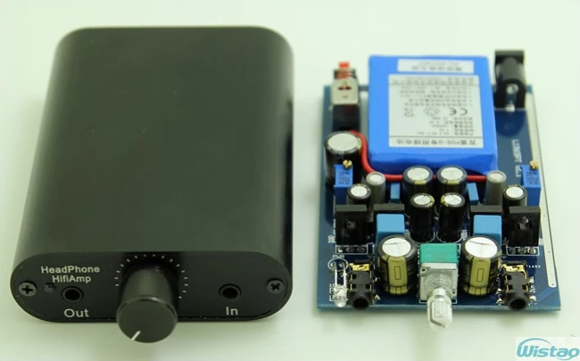 IWISTAO HIFI Portable Headphone Amplifier Transistor Earphone Amp ClassA HD1969 32 600 Ohm 650mW with 1400mAH Battery Tube Taste