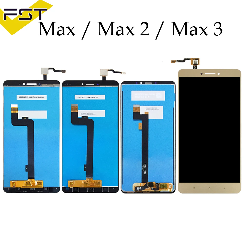 100% тест для Xiaomi Max 1 MI 2 Mi MAX3 датчик ЖК-дисплей Сенсорная панель дигитайзер в сборе с
