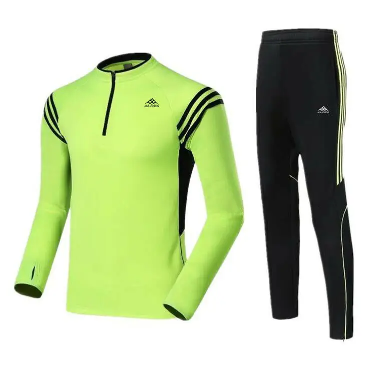 Мужской тонкий тренировочный костюм, спортивная рубашка, куртка, свитер, топ, костюм, брюки для бега