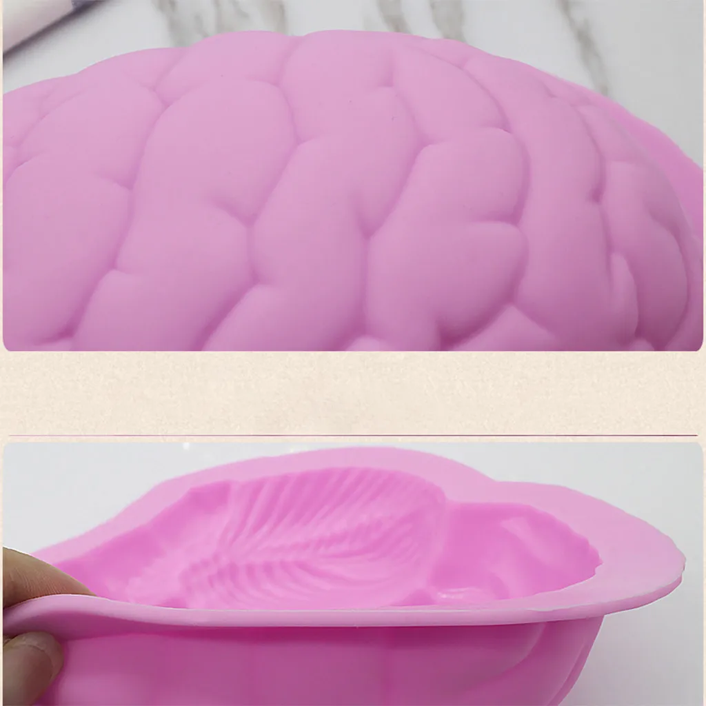Силиконовая форма для выпечки в форме цветка 3D формочка в виде мозга DIY противень крафт украшение торта, выпечки Кухня ручной тесто реквизит