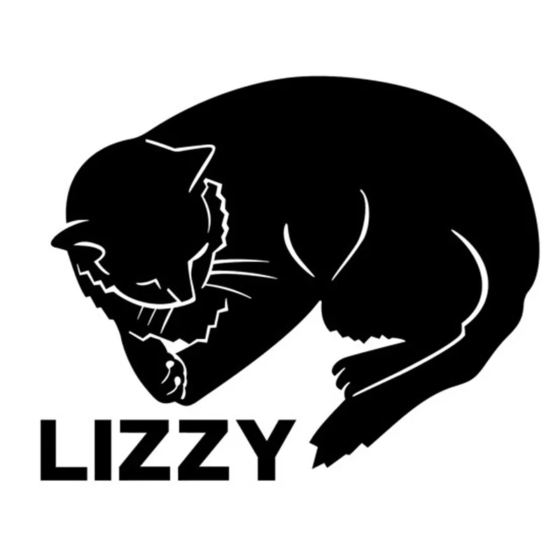 Personalized Cat Wall Decal Add your Pets Name Custom Cat Name Art