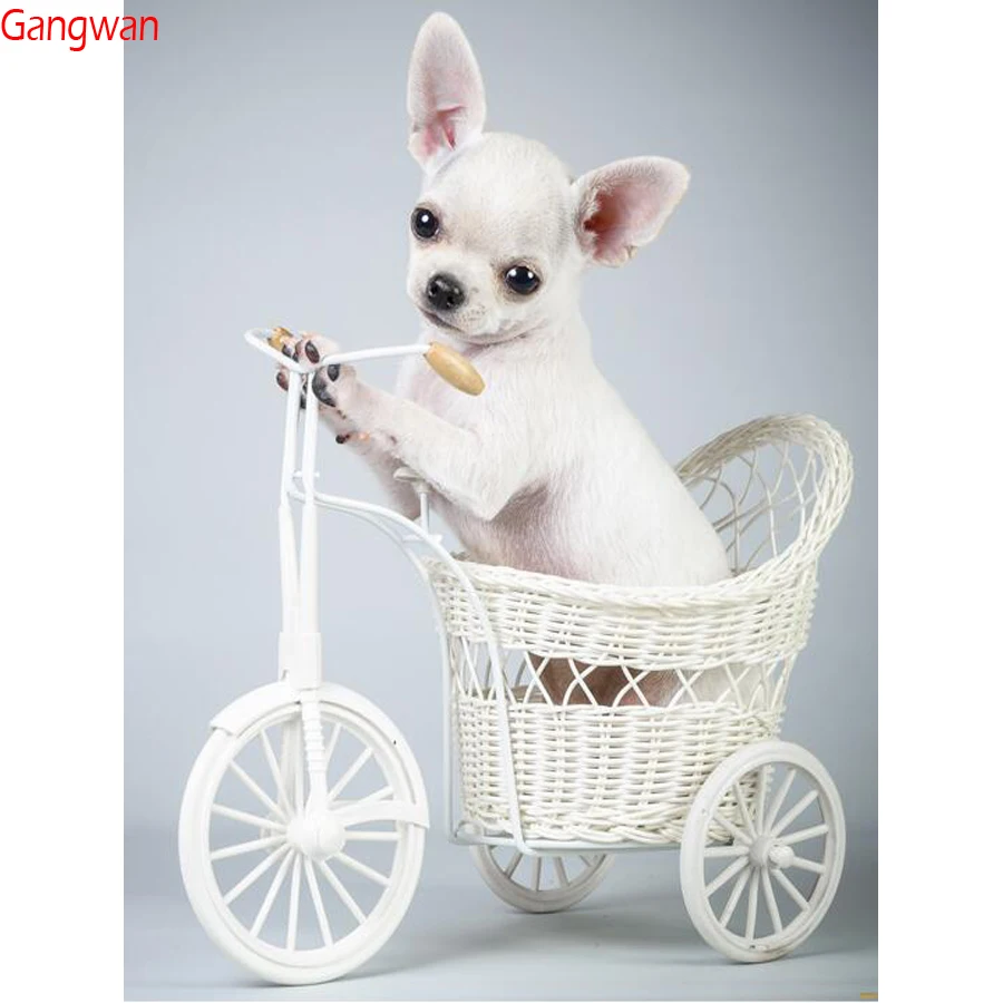 Full Square Drill 5D DIY Diamond Painting chihuahua dog 3D Embroidery beads Cross Stitch puppy pet Mosaic stickers Home Decor Gift