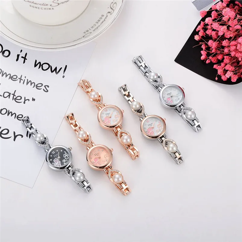 Fashion casual watches women gold small Light Luxury Girl Temperament Watch Bracelet Set Chain Watch Birthday Gift D25 (12)