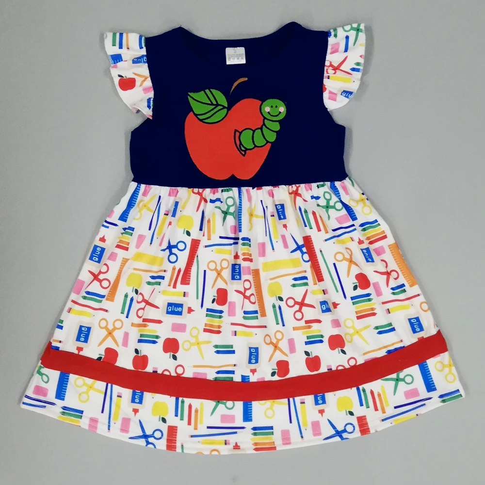 

2019 back-to-school CONICE NINI Boutique Baby Girl Dresses Cotton Baby Colorful cute girl dress kid of girl clothes