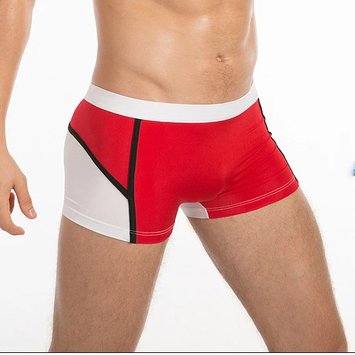 men slim fit underwear U convex design sexy silky nylon low waist