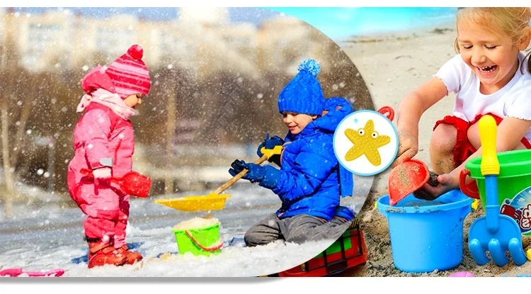 Детские классические пляжные игрушки дети играть песок пластиковые ведра грабли лопаты колеса полива сад Дети летние морские игрушки