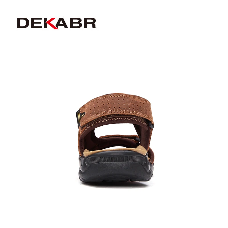 DEKABR Summer Big Size Men's Sandals British Fashion Genuine Leather Beach Shoes Mens Casual Massage Non-Slip Slippers Flats DEKABR Summer Big Size Men's Sandals British Fashion Genuine Leather Beach Shoes Mens Casual Massage Non-Slip Slippers Flats