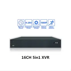 5IN1 16ch Hvr XVR для аналоговая ip-камера Full Hd 1080 p h264 сети цифрового видео Регистраторы Гибридный CCTV DVR VGA HDMI NVR