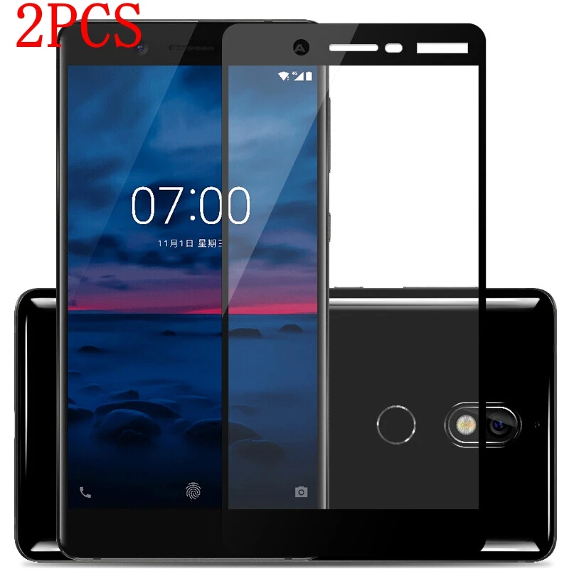 Закаленное стекло с полным покрытием для Nokia 7 2 шт. защитная пленка экрана 5 дюйма |