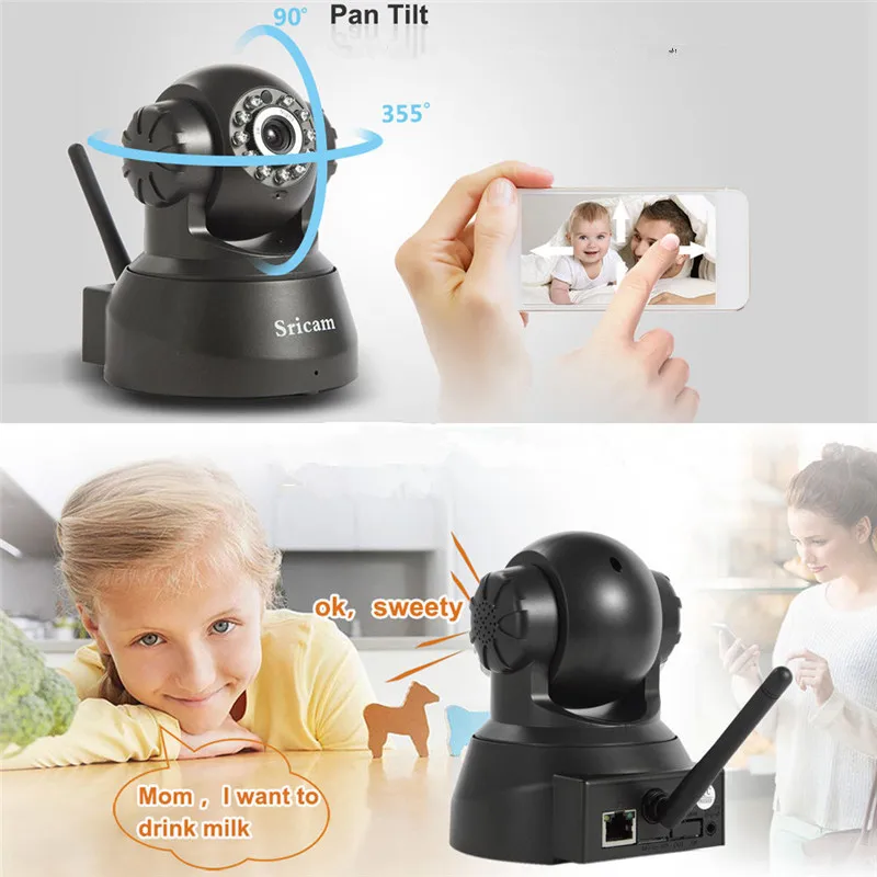 Sricam SP012 720P Мини Беспроводная ip камера ONVIF домашняя безопасности Wifi