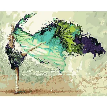 

Water Dance Youth Girl Hand Made Paint High Quality Canvas Beautiful Painting By Numbers Surprise Gift Great Accomplishment
