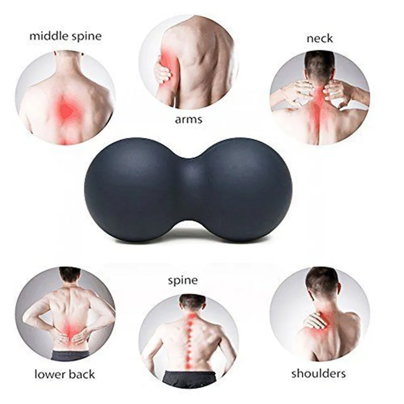 Double Lacrosse Massage Balls Yoga Peanut Ball Body Building Fitness Gym Home Massager Roller Pilates Exercise Release Muscle