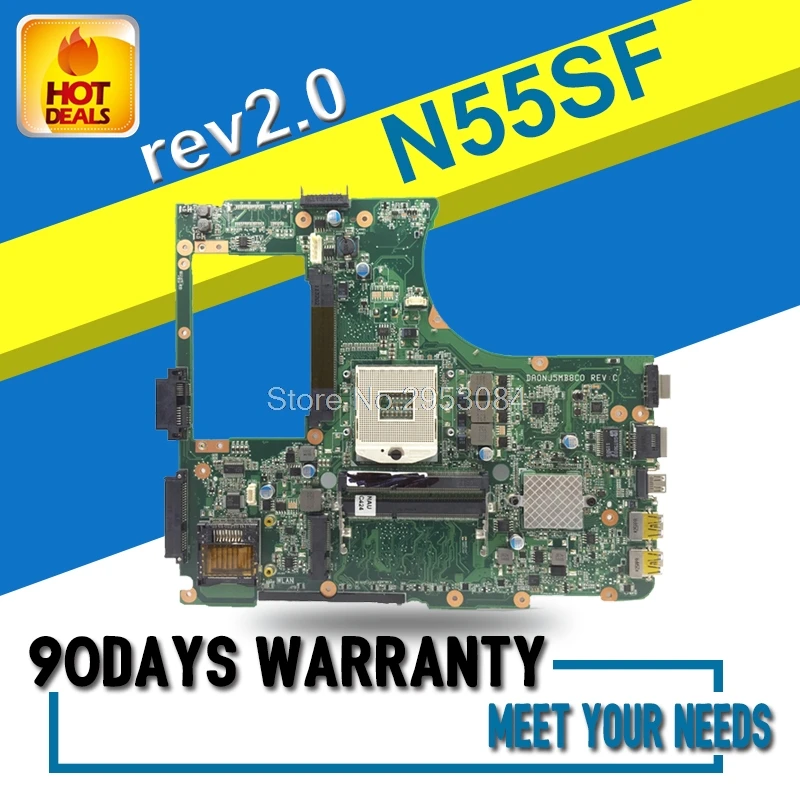 N55SF материнских плат Rev 2,0 для ASUS N55S N55SL N55SF Материнская плата ноутбука N55SF плата N55SF тест материнской платы 100% OK