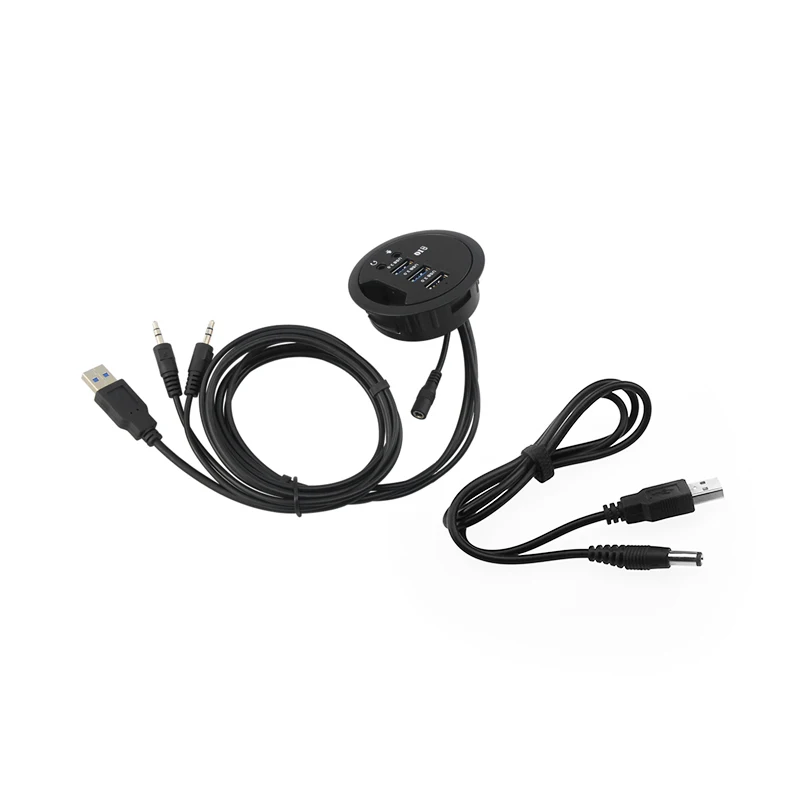 Office Computer Desk Round Hole USB3 0 font b USB b font DC Splitter font b