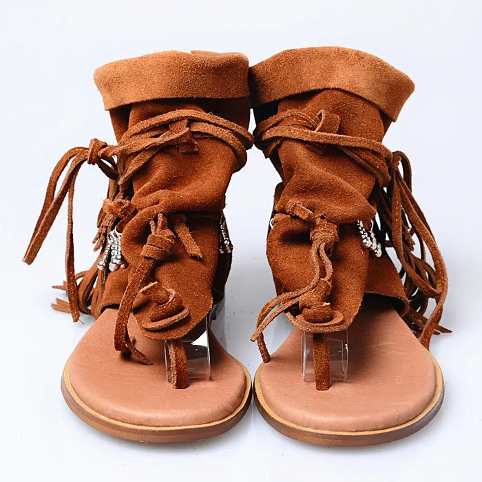 Suede Romano Encaje Borla Retro Con Pic Frente as Pic Mujeres Acogedor Embellecido Gladiador Zapatos As Shoes Estilo Caliente Verano 2018 Hasta Talón wtxaqn