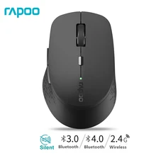 Novo rapoo m300 multi-modo silencioso mouse sem fio com bluetooth 3.0/4.0 rf 2.4ghz para 3 dispositivos conexão portátil smart-telefone