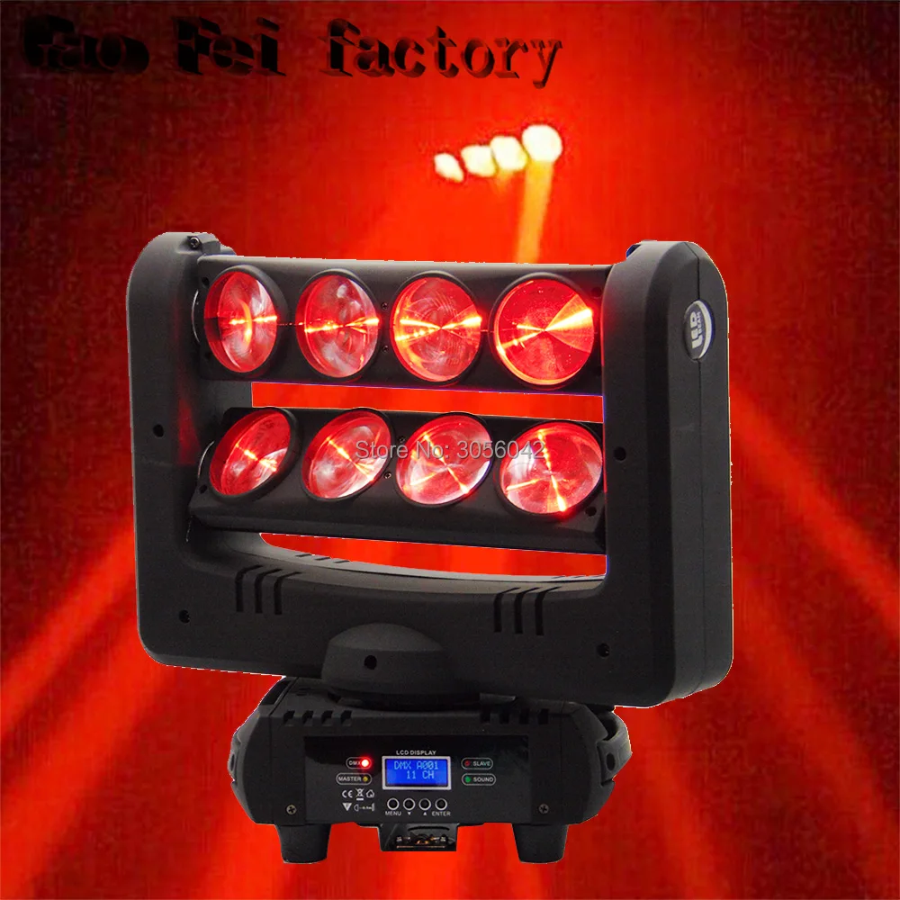 

Cheap 8x10W 4IN1 RGBW Spider Moving Head Lights LED bar wedding Disco club dj stage