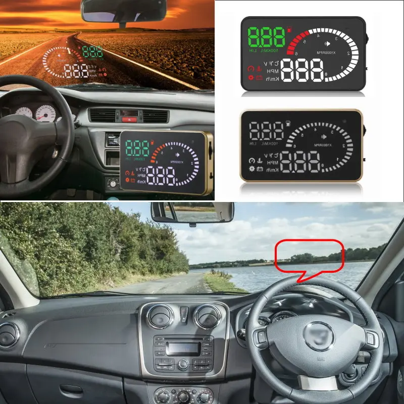 Автомобиль HUD головой вверх Дисплей для Dacia Duster Logan Lodgy Sandero Dokker Logan 2-безопасное Экран проектор/разъем OBD II