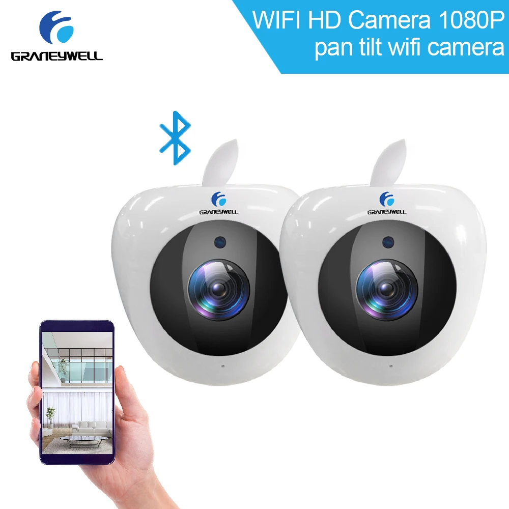 2 шт. беспроводная ip камера GRANEYWELL детский монитор Bluetooth WIFI P2P ночное обнаружение