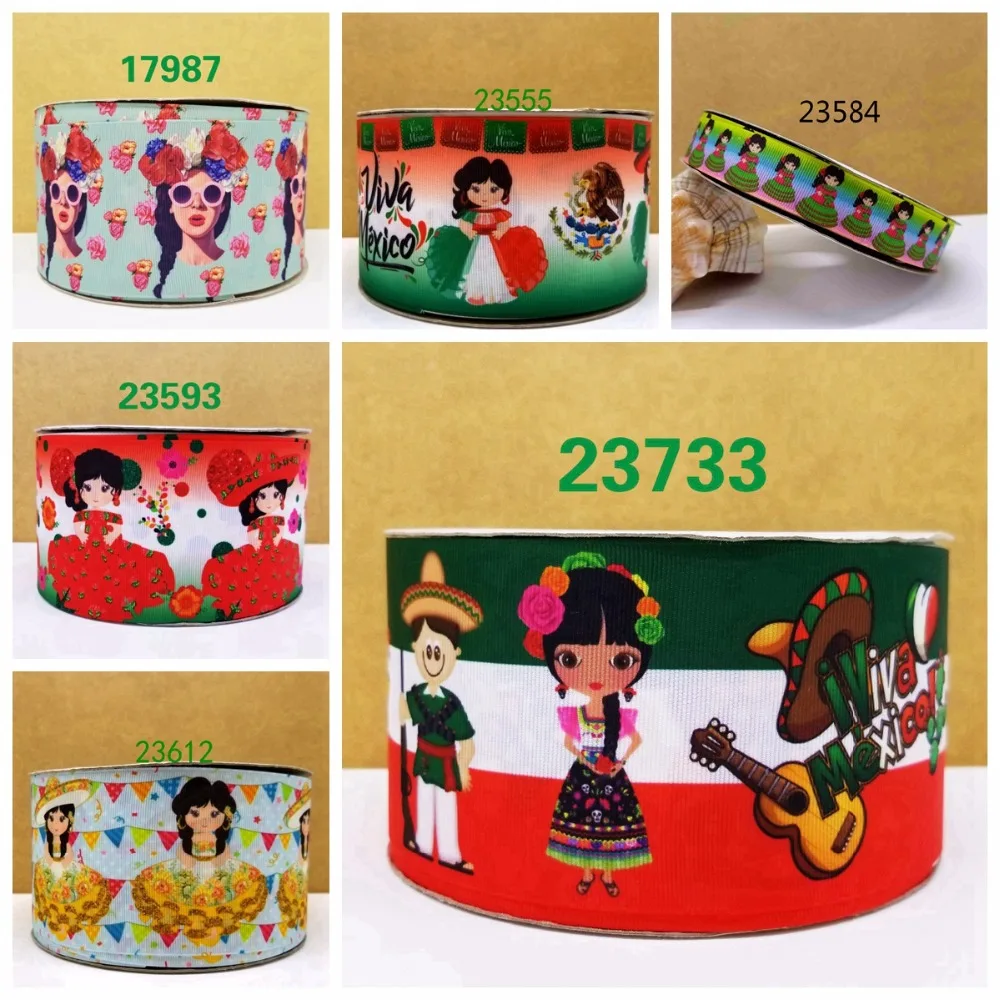 

Free shipping 50 yard per size cartoon ribbon printed grosgrain ribbon 23733