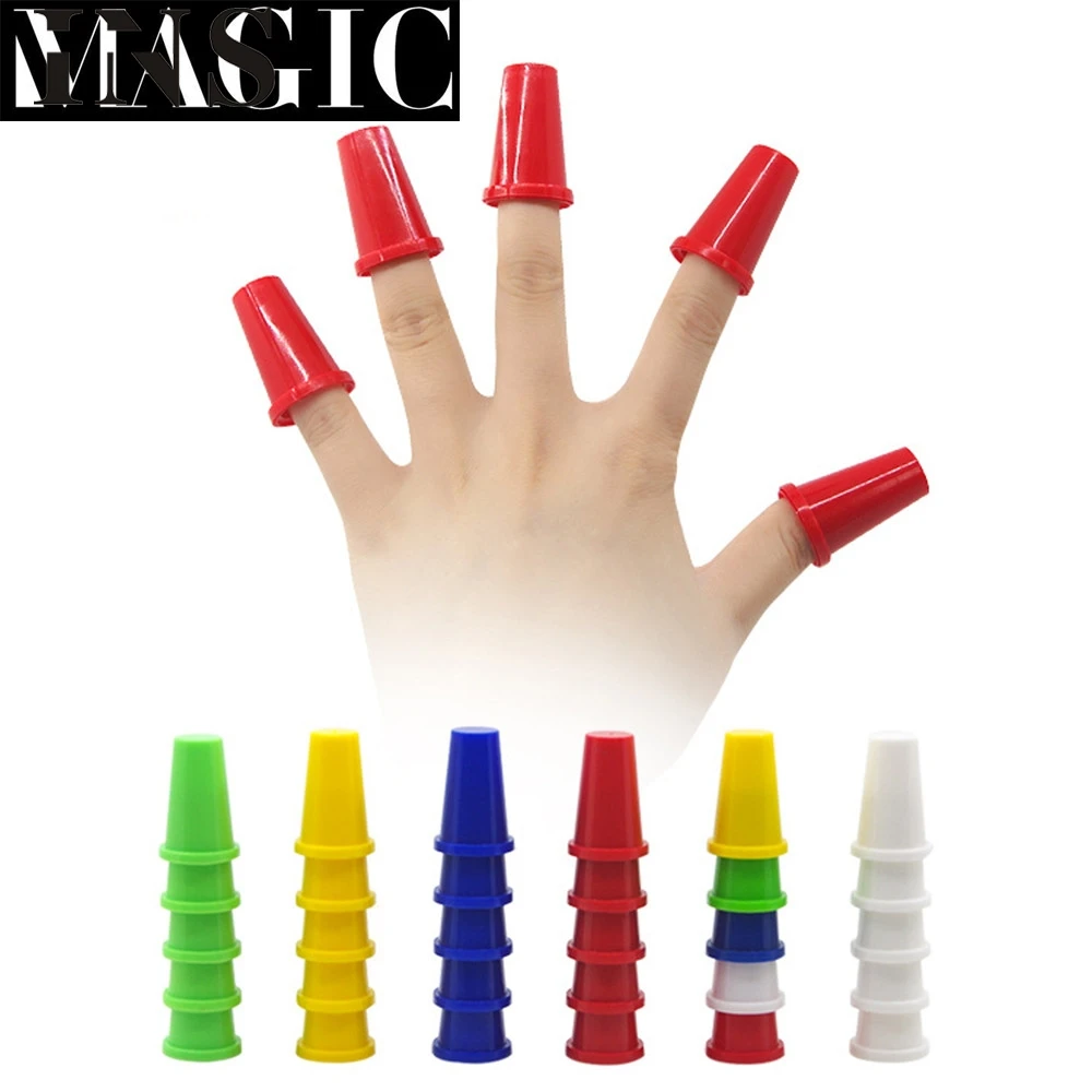 

Education toys 8~13 Year5pcs Magic Fingertip Finger Stall Colorful Thimble Magic Tricks Cups Prop Stage Fantasy & Sci-Fi L1023