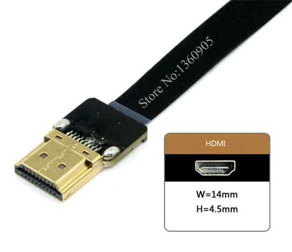 Ультратонкий кабель HDMI типа A стандартный плоский 5 см/10 см/15 см/20 см/30 см очень