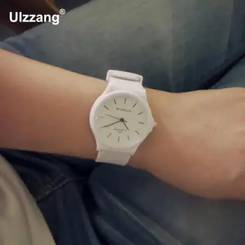 

Classic Vintage Womage Brand Jelly Silicone Rubber Sport Quartz Hours Clock Watch Wristwatches for Women Girls Men Boy