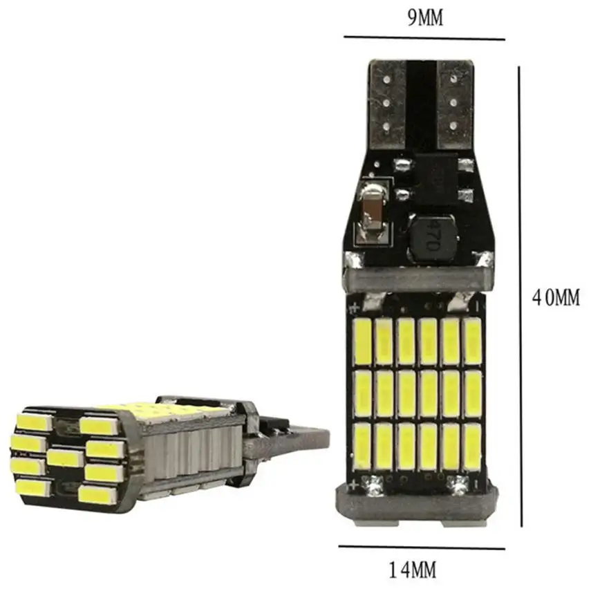 2xled лампочки 4014 45SMD 921 912 T10 T15 W5W сигнал поворота реверсивная резервная лампа #