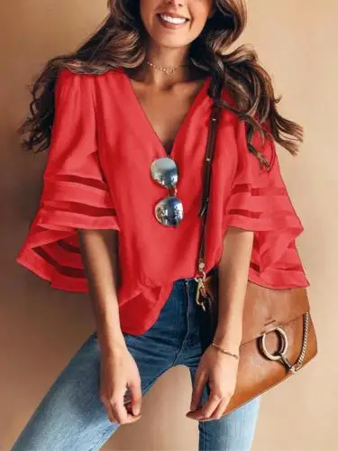 

Boho Women Casual Loose Shawl Kimono Chiffon T-shirt Women Ladies Summer Solid Short Sleeve Fashion T-shirts Top Clothing