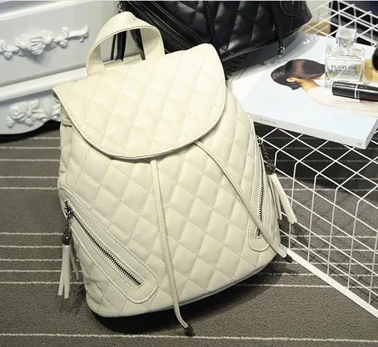 

Luxury Brand Designer Genuine Leather Women's Backpack Diamond Cowhide Leather Women School Shoulder Bag Travel Backpacks N047