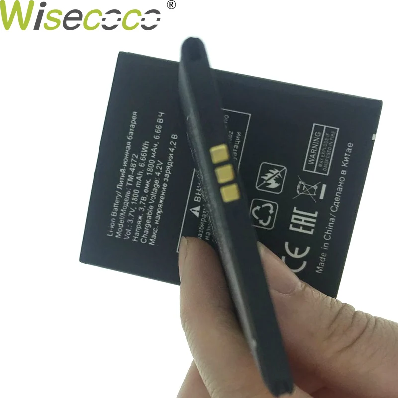WISECOCO Высокое качество Новинка 1800 мАч батарея для TEXET TM 4872 мобильный телефон с номером отслеживания
