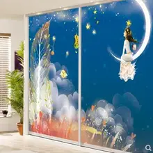 Фэнтези Звезда стикер на окно балкон подоконник спальня свет прозрачный Ванная комната Гостиная Наклейка на стекло для ванной-43