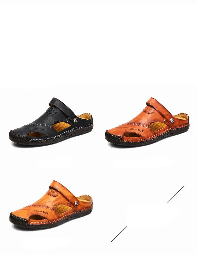 Летние туфли-лодочки из натуральной кожи для прогулок, мужская обувь, сандали ручной работы в классическом стиле для мужчин мягкая прогулочная обувь пляжные сандалии; сандалии без задника с открытыми пальцами