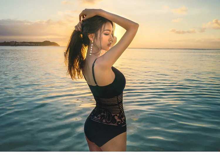Бикини женский женский купальник для пляжа на большую грудь Корея Шелковый сексуальный размер полиэстер цветочный