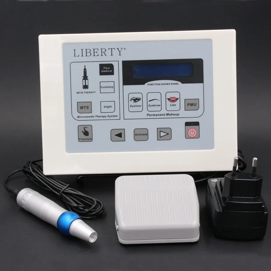 

Professional electric Digital Permanent Makeup Machine Kit With 2pcs Tattoo Pen Power Supply & needles For Eyebrow Lip Makeup