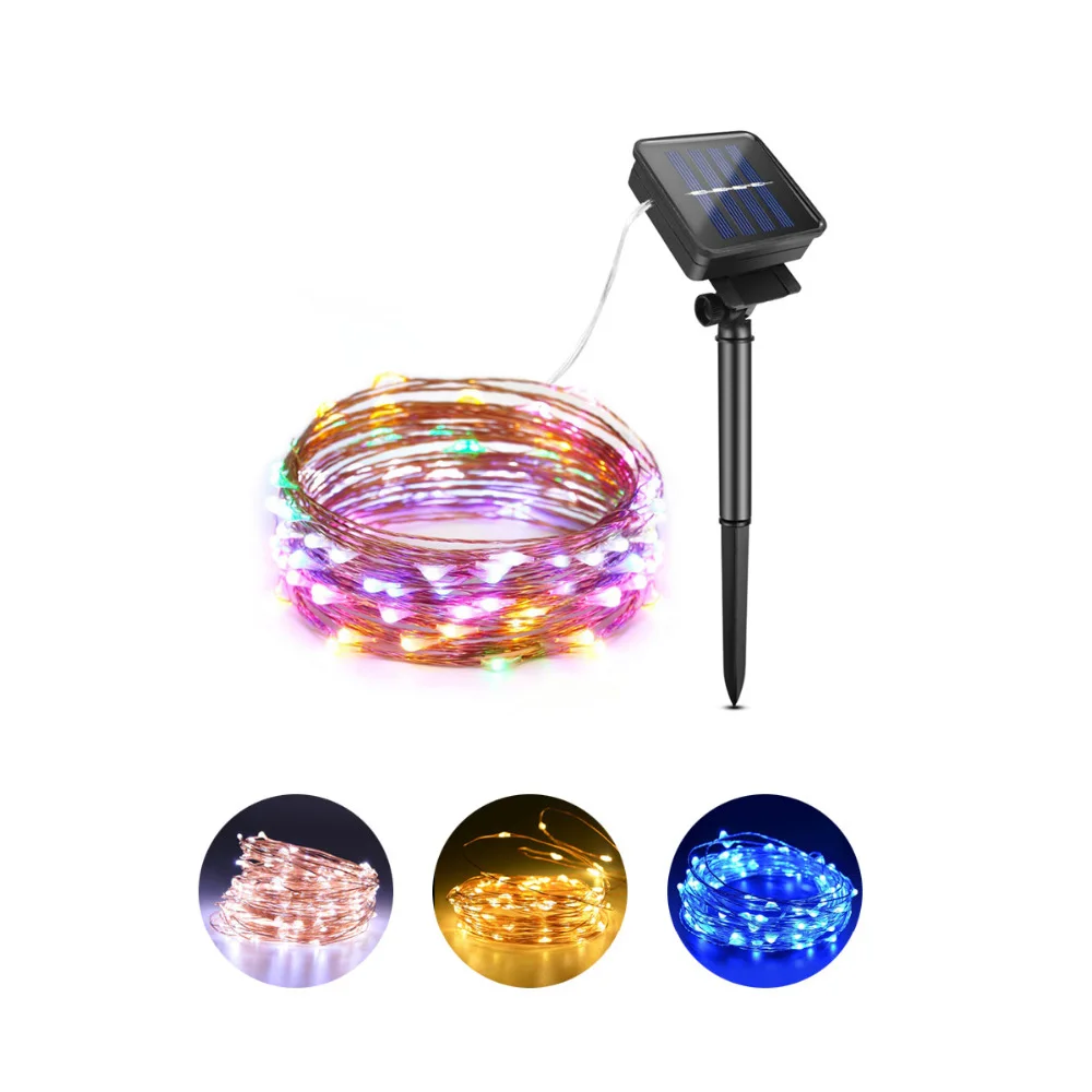 

Solar Panel Power LED Fairy String 5/10/20m 50/100/200 LED Waterproof Light Holiday Lights Outdoor Garden Patio Lawn Party Decor
