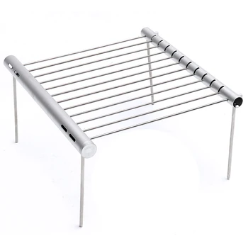 

Outdoor Stainless Steel BBQ Grill Portable Camping Picnic Rack Cooking Tools Folding Cookware BBQ Accessories Barbeque Tools