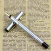 Unique Design Fountain Pen BAOER 801 Stainless steel Silver Fountain Pen Nib Fine dropshipping ► Photo 1/6