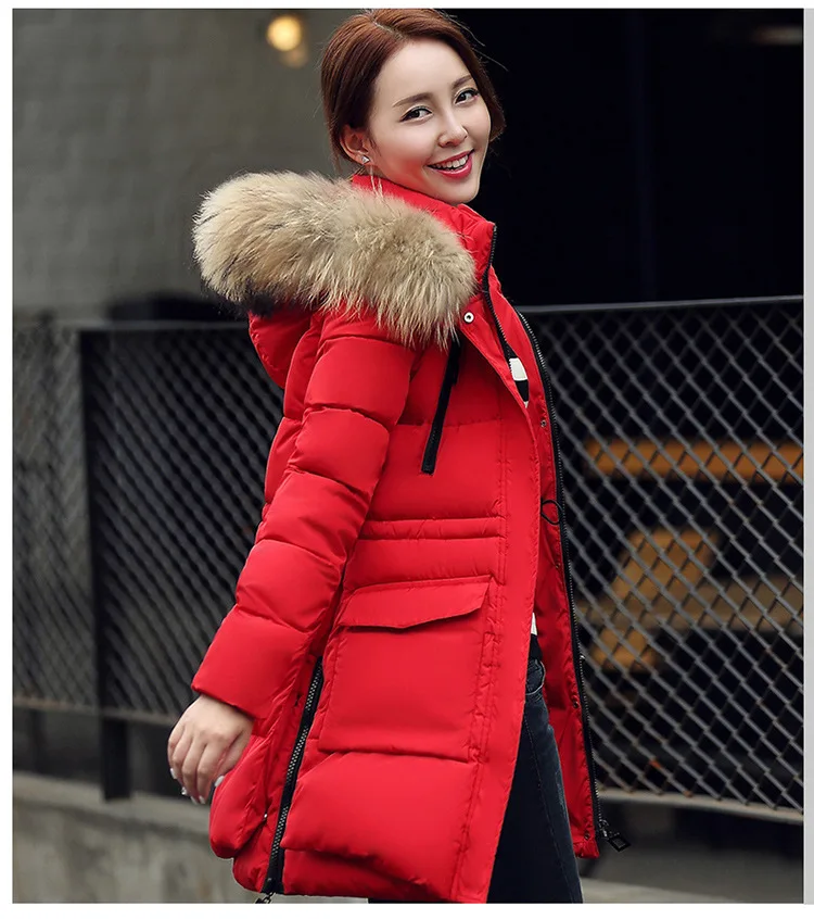 Rembourré De En Femme black 2018 D'hiver Femmes Long Red Coton Épais Manteau Abrigo Fourrure St103 Fausse green Vestes Capuchon grey Zvaqs Mujer À Et CfFUqwxU