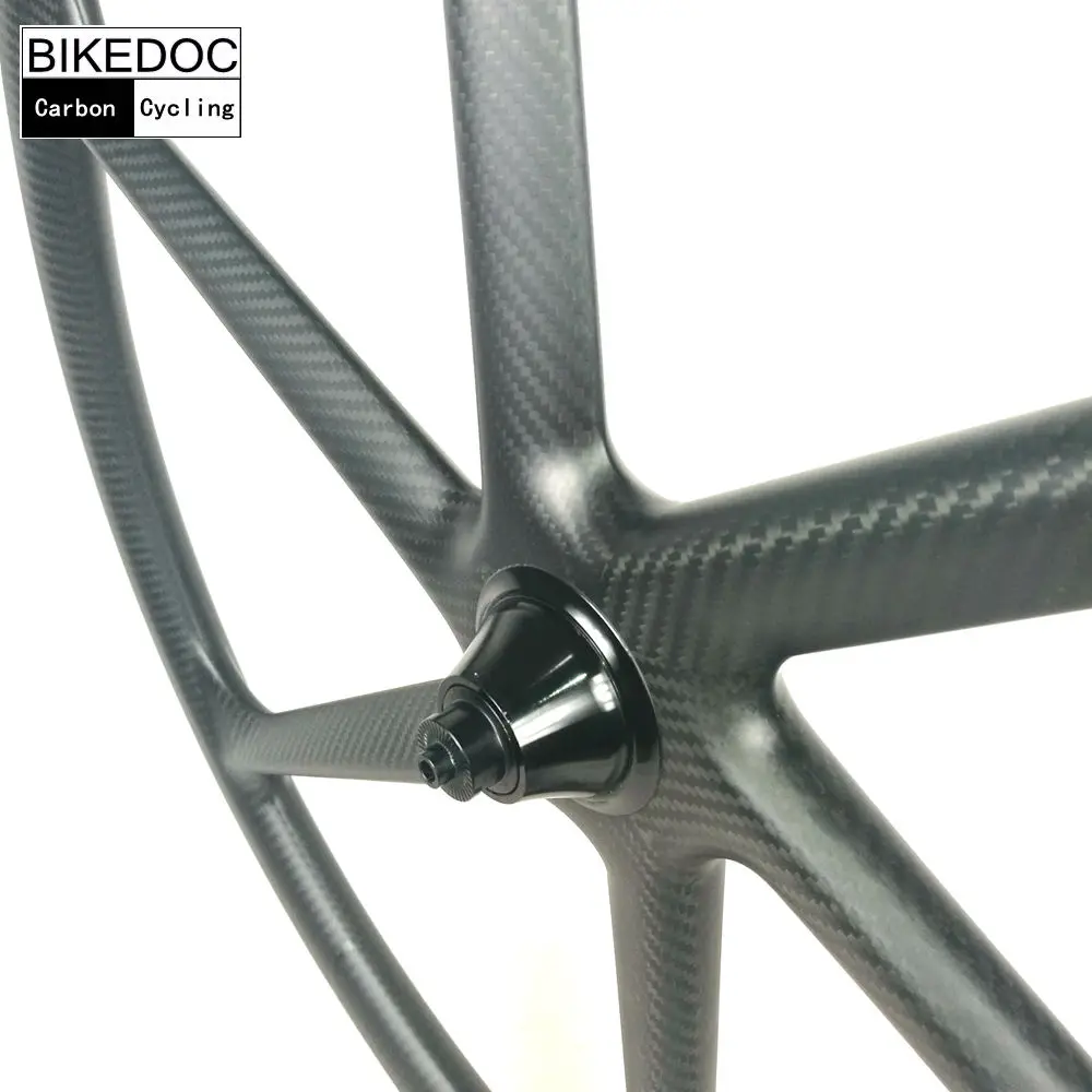 Cheap BIKEDOC Mountain Bike Carbon 6 Spoke Wheel 26er Carbon Mtb Wheel 650b And 29er Mtb Bicycle Wheel 5