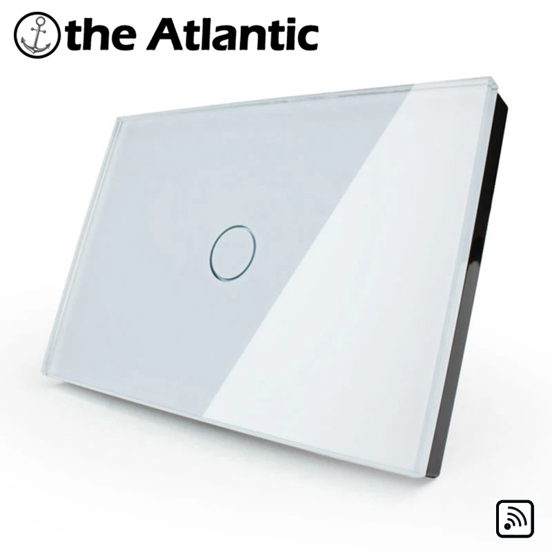 

Remote Control Glass Panel Wall Switch, US/AU Standard, Light Home 1 Gang 1 Way , Remotely Controlled